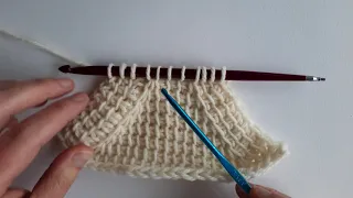 EN symmetrical decreases Tunisian simple stitches