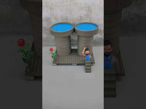 destroying a beautiful miniature clay house 😱#shorts