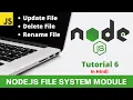 How to Update Delete and Rename File using Node Js File System Module - Tutorial No 6