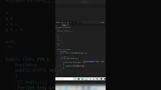 Print Alphabet Pattern 2 Program in java l