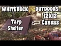 WHITEDUCK Outdoors 12X12 Canvas Tarp Shelter