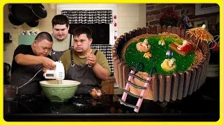 WE MADE A POOL CAKE?!