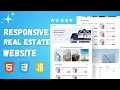 Real Estate Website Using HTML CSS JavaScript Project for Beginners