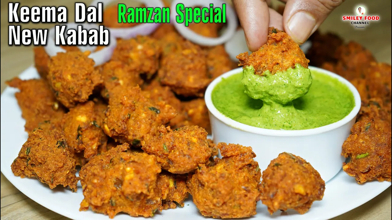 रमजान स्पेसिअल नए कबाब और चटनी New Kabab Recipe | Keema Dal Pakoda | Ramzan Recipes by Smiley Food