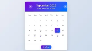Month Calendar App HTML CSS JavaScript Project Tutorial