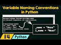 Variable Naming Conventions in Python