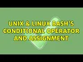 Unix Linux Bash s conditional operator and assignment 3 Solutions