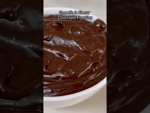 Perfect Chocolate Frosting 🍫 #ChocolateFrosting #EasyBaking | Smooth & Glossy in Minutes