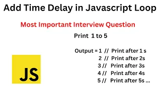 Add a time delay in Javascript loop for each iteration
