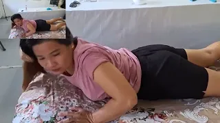 tante bohay minta di pijat bagian punggung u0026 perut tante nya bilang ah enak aa