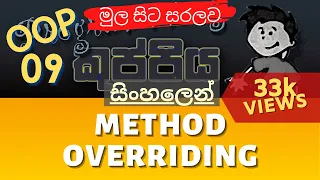 Method Overriding Object Oriented Programming OOP Sinhala Tutorial Part 09