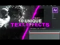 HOW TO MAKE 10 Unique Text Effects for Tiktok Edits After Effects Tutorial
