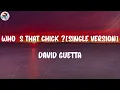 David Guetta - Who's That Chick ? (feat. Rihanna) [Single Version] (Lyrics)