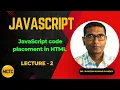 JavaScript code placement in HTML Variables in JavaScript