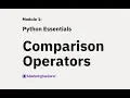 Comparison Operators in Python