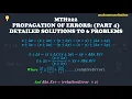 Solutions to 6 Manual Problems on error analysis including mixture problems