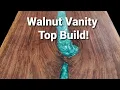 Walnut vanity top build 1