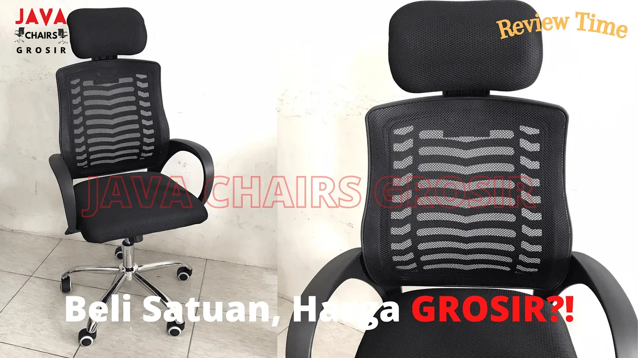 REVIEW TIME! Kursi Kantor/ Kerja Sandaran Kepala Adjustable Tipe KK-507
