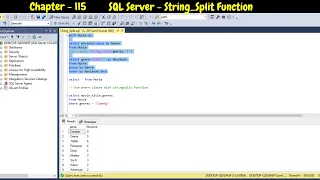 SQL Server - String Split Function
