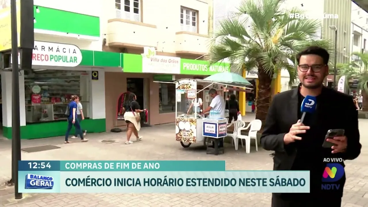 Comércio estende horário para as compras de Natal em Criciúma