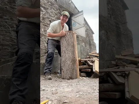 Cleaving an Oak Log #woodwork #craft #cleaving #handtools #oak #splitting