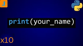 Write A Program In Python To Print Your Name 10 Times