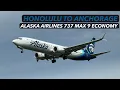 Alaska Airlines 737 MAX 9 Economy Class - Honolulu to Anchorage