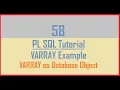 Tutorial 58 VARRAY Example VARRAY as Database Object PL SQL Collections