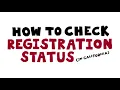 How to Check Registration Status in California