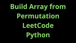 Build Array from Permutation - Leetcode