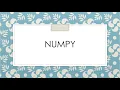 Python - Numpy Library telugu