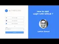 How to add Login With Github