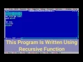C language program to calculate factorial of any number using recursive function