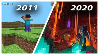 تطور لعبة ماين كرافت 2011 الى 2020 