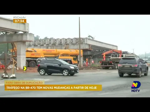 Tráfego na BR-470 tem novas mudanças a partir desta quarta-feira