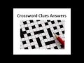 crossword clues answers