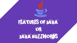 Features Of Java Java Buzzwords - Track