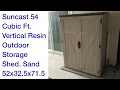 Suncast 54 cubic foot outdoor shed review