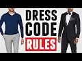 EASY Dress Code Guide Simple Tutorial Clothing Etiquette Rules Dress Codes For Men