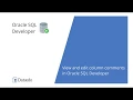 View and edit column comments in Oracle SQL Developer