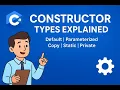 C Constructors Tutorial in Tamil Types of Constructors with Example