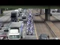 Lance Cpl Squire Skip Wells procession on Interstate 75 from airport