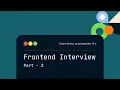 Frontend Interview questions - part 3