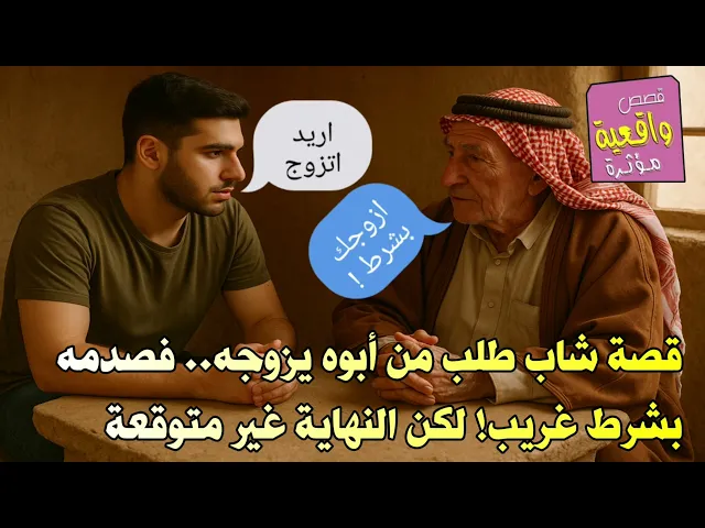 ⁣قصة شاب طلب من أبوه يزوجه.. فصدمه بشرط غريب! لكن النهاية غير متوقعة