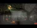 2 Hours Ghostly Graveyard Ambience ♫ | Spooky Halloween Sounds & Haunted Night Atmosphere