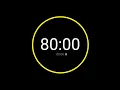 80 Minute Countdown Timer with Alarm iPhone Timer Style
