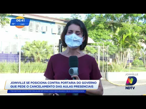 Prefeitura de Joinville não aceita o cancelamento das aulas presenciais