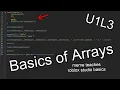 The Basics of Arrays in Roblox Studio U1L3