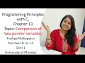 32 Chapter 13 Let Us C Comparison of two pointer variables Programming Principles with C