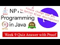 NPTEL Programming in Java Week 9 Quiz answers with detailed proof of each answer